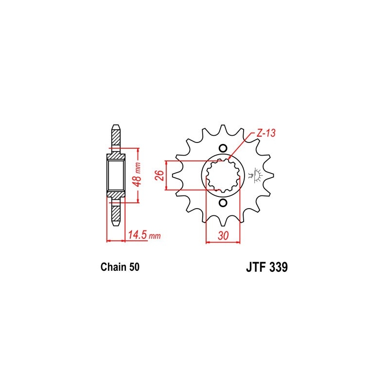 Ritzel JT 15T, 530