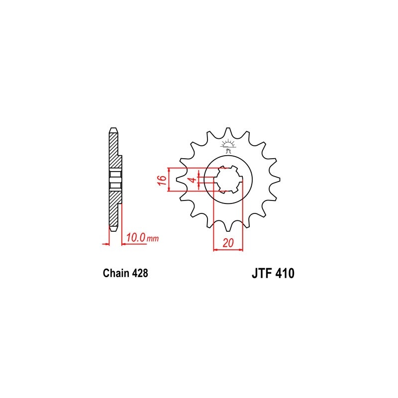 Ritzel JT 13T, 428