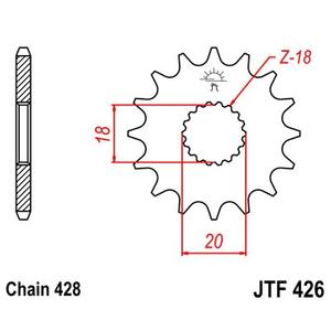 Ritzel JT JTF 426-16 16T, 428