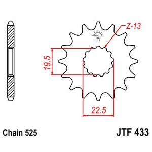 Ritzel JT JTF 433-16 16T, 525