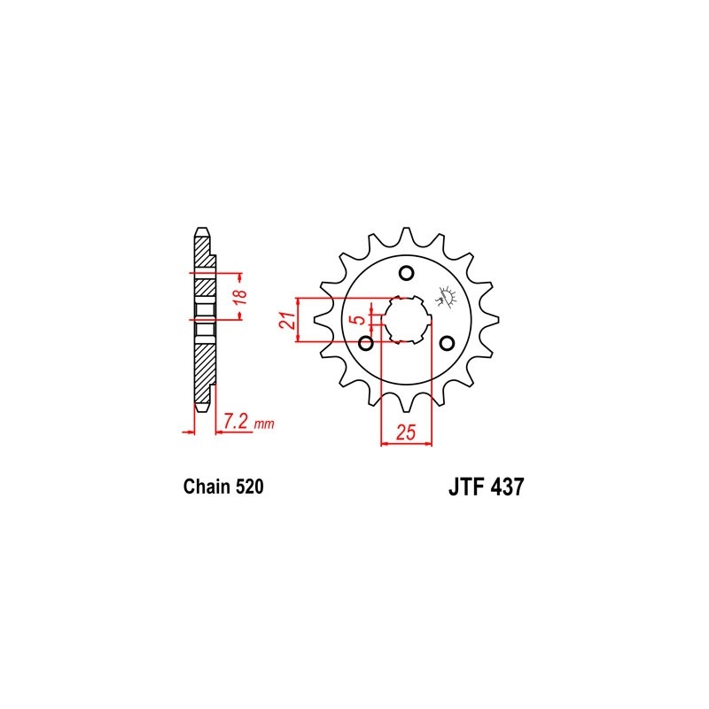 Ritzel JT 14T, 520