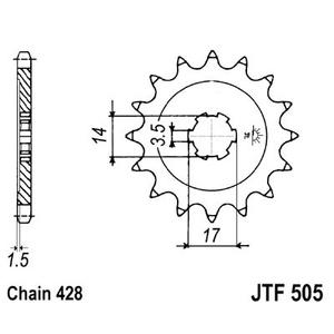 Ritzel JT JTF 505-14 14T, 428