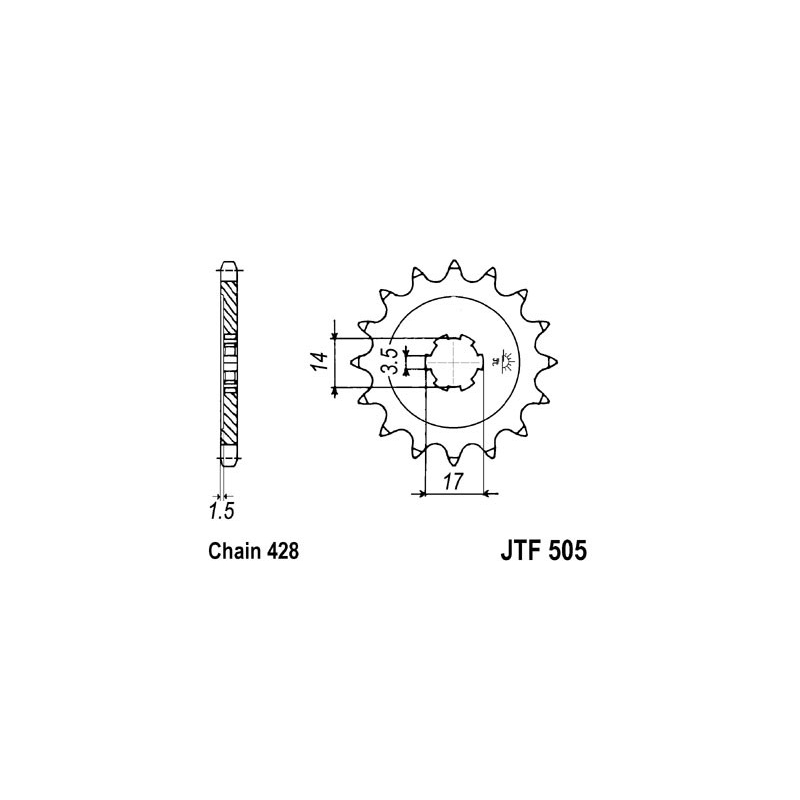 Ritzel JT 15T, 428
