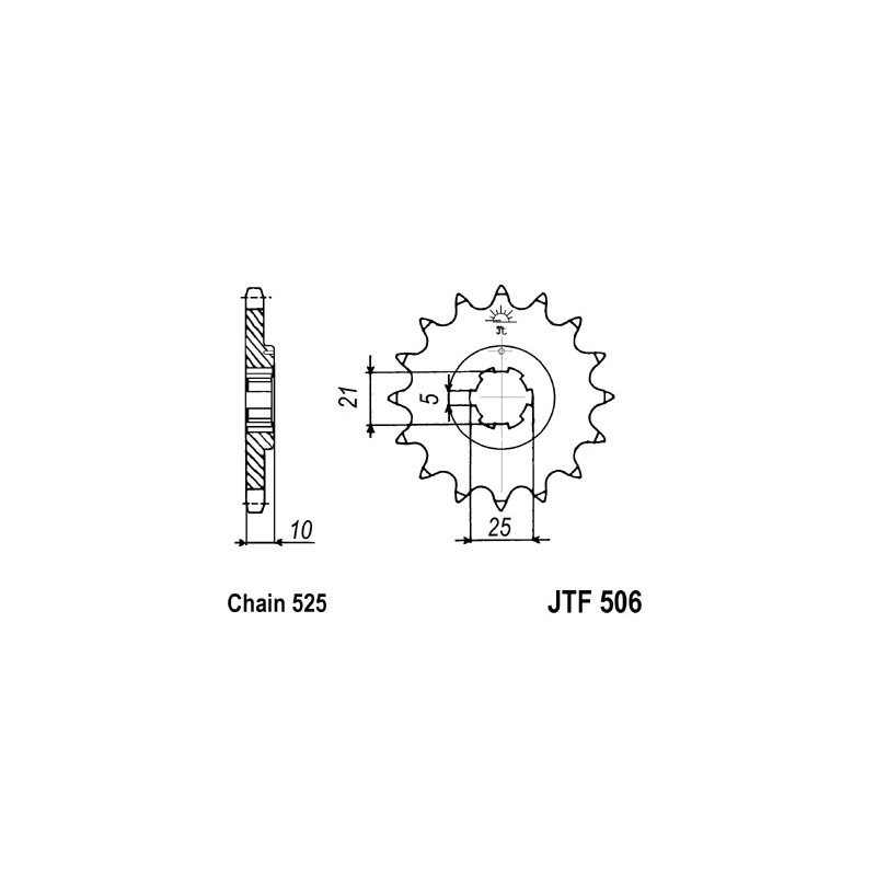 Ritzel JT 14T, 525
