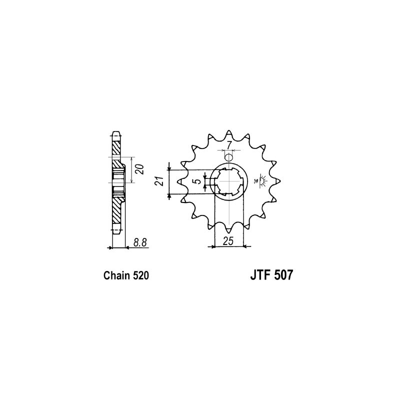 Ritzel JT 13T, 520