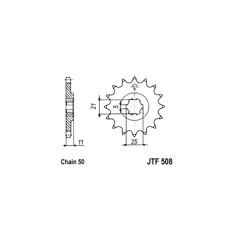 Ritzel JT 14T, 530
