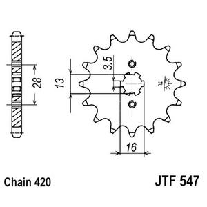 Ritzel JT JTF 547-13 13T, 420
