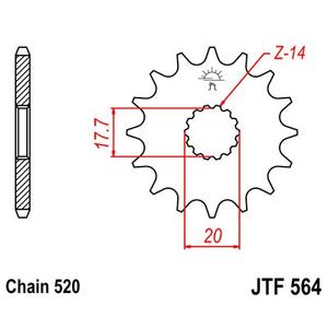 Ritzel JT JTF 564-14 14T, 520