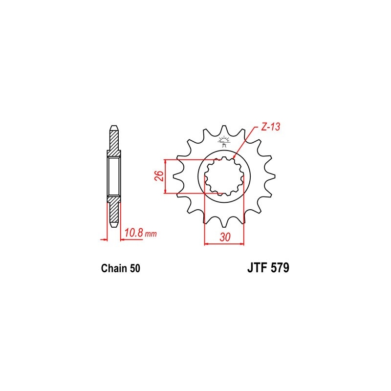 Ritzel JT 14T, 530