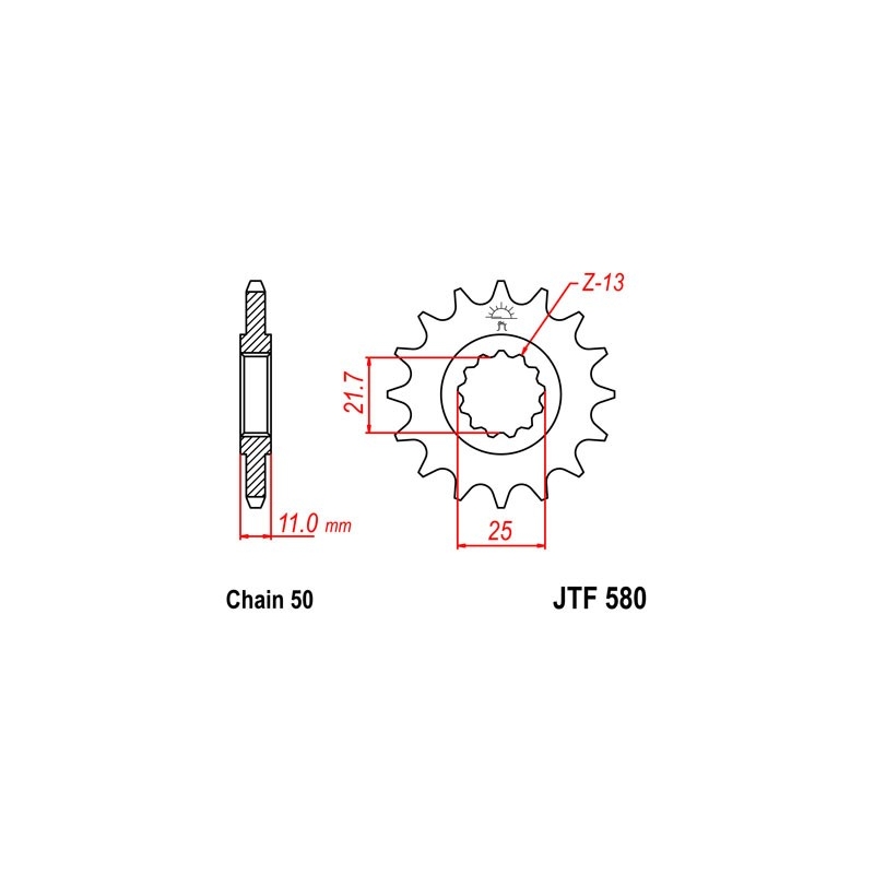 Ritzel JT 15T, 530
