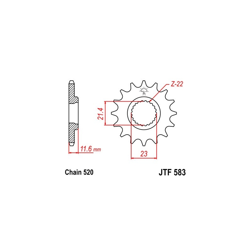 Ritzel JT 13T, 520