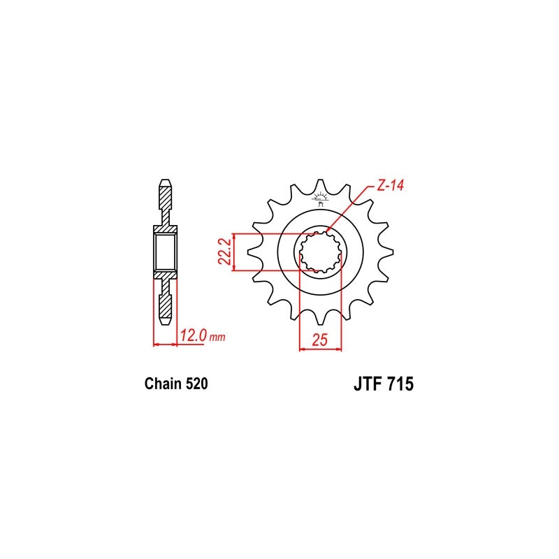 Ritzel JT 13T, 520
