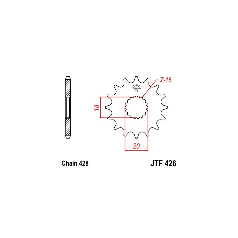 Ritzel JT 15T, 428
