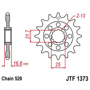 Ritzel JT JTF 1373-16 16T, 520