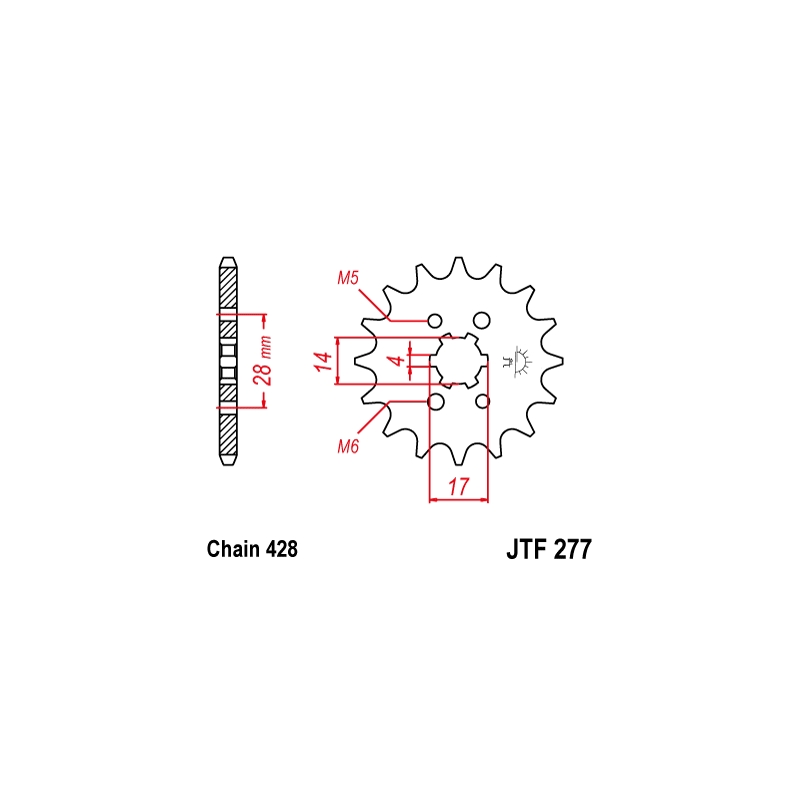 Ritzel JT 14T, 428