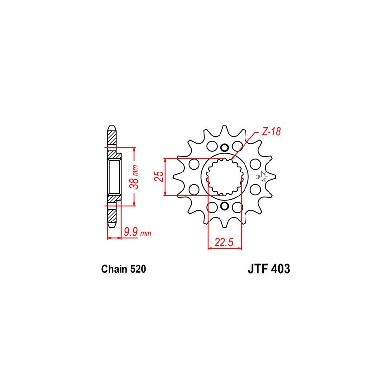 Ritzel JT 13T, 520