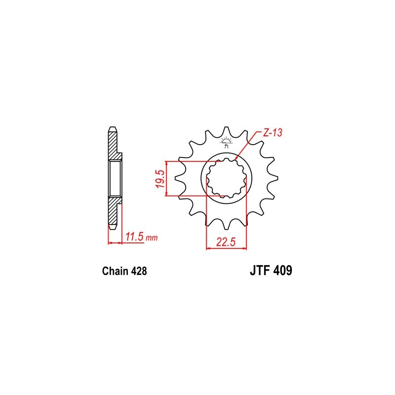 Ritzel JT 15T, 428