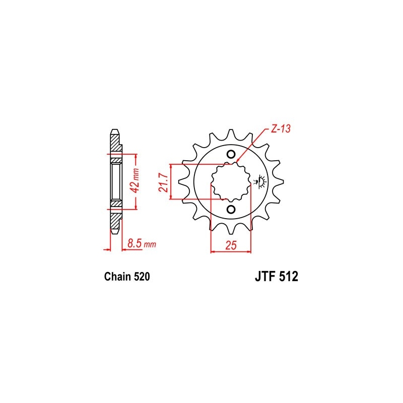 Ritzel JT 13T, 520