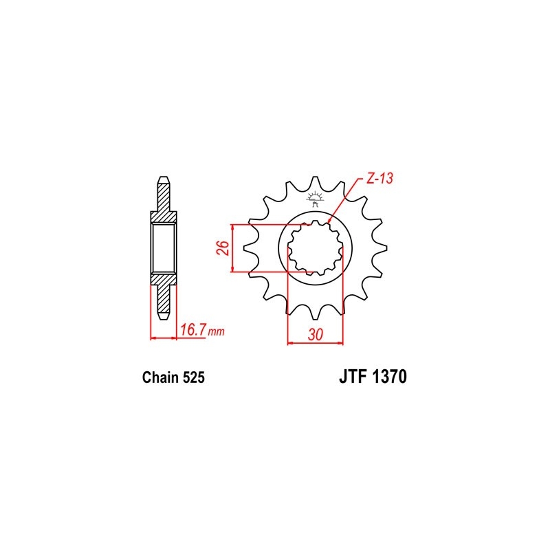 Ritzel JT 14T, 525