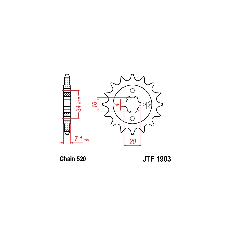 Ritzel JT 12T, 520