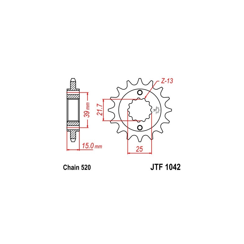 Ritzel JT 15T, 520