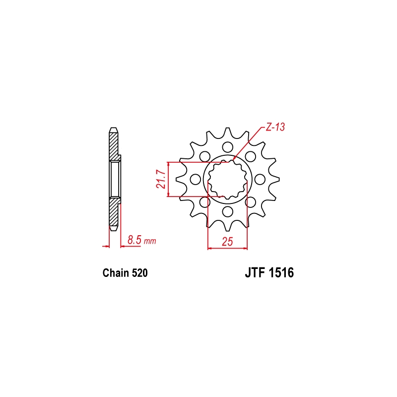 Ritzel JT 15T, 520