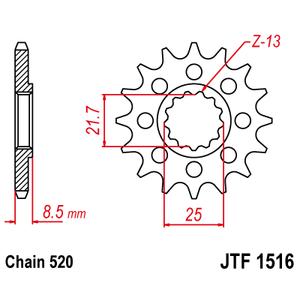 Ritzel JT JTF 1516-16 16T, 520