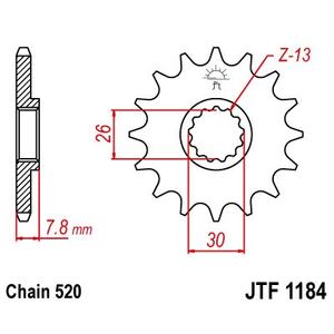 Ritzel JT JTF 1184-18 18T, 520