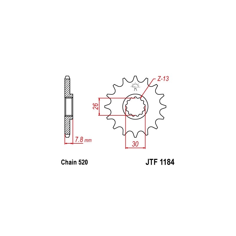 Ritzel JT 18T, 520
