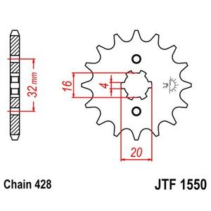 Ritzel JT JTF 1550-15 15T, 428