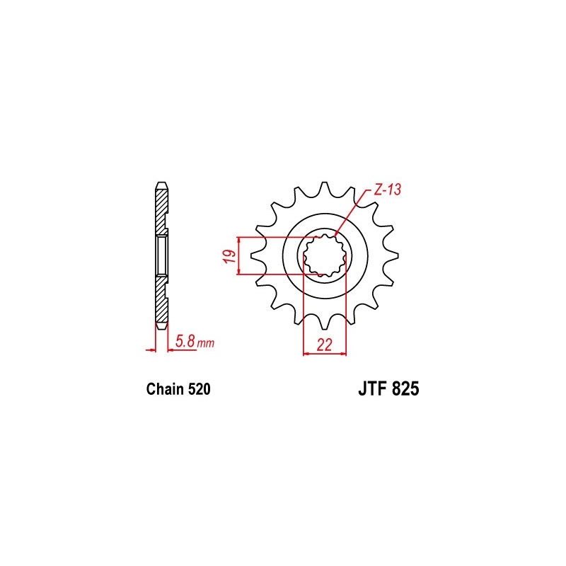 Ritzel JT 13T, 520