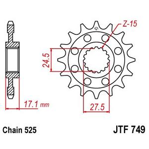 Ritzel JT JTF 749-15 15T, 525