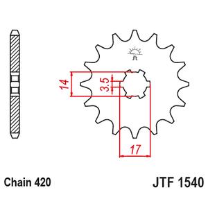 Ritzel JT JTF 1540-14 14T, 420