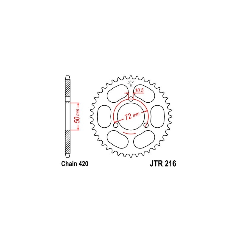 Ketten Rad JT 36T, 420