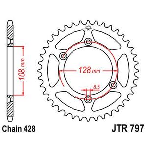 Ketten Rad JT JTR 797-51 51T, 428