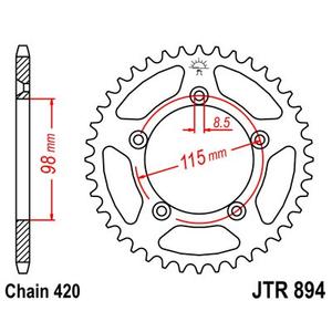 Ketten Rad JT JTR 894-46 46T, 420