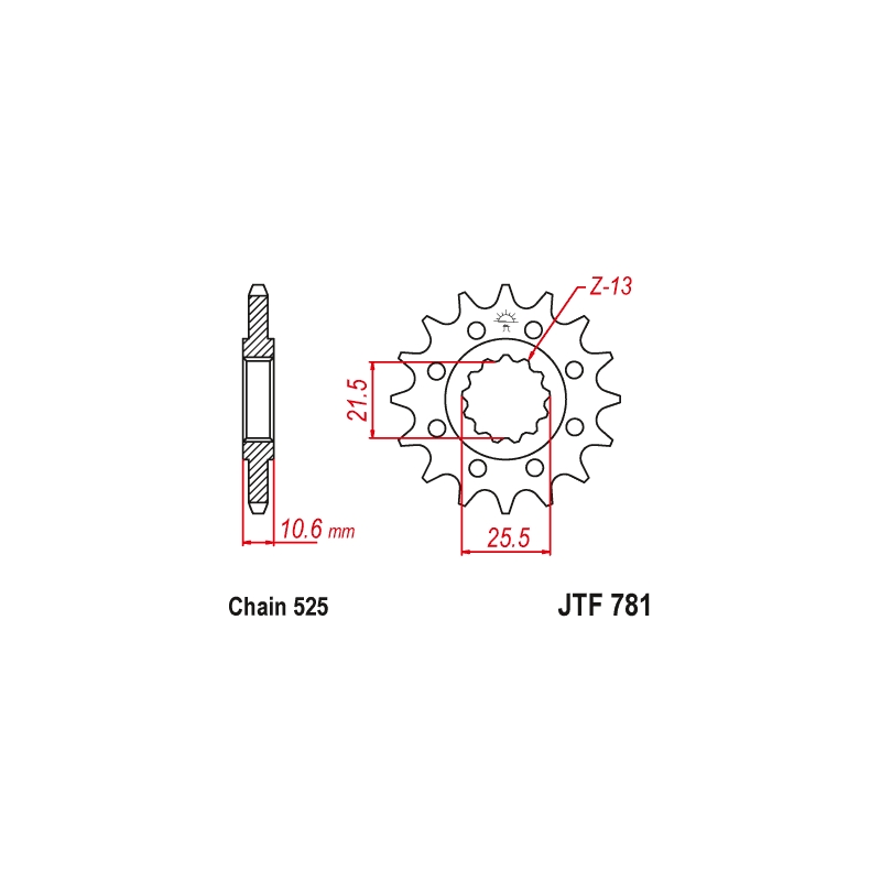 Ritzel JT 14T, 525
