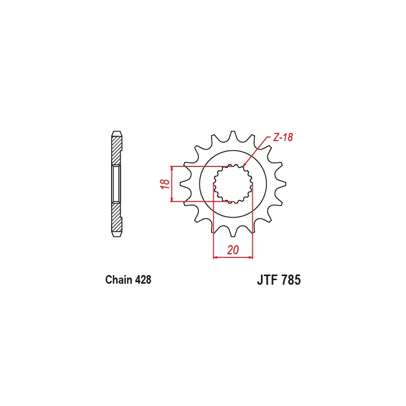 Ritzel JT 13T, 428
