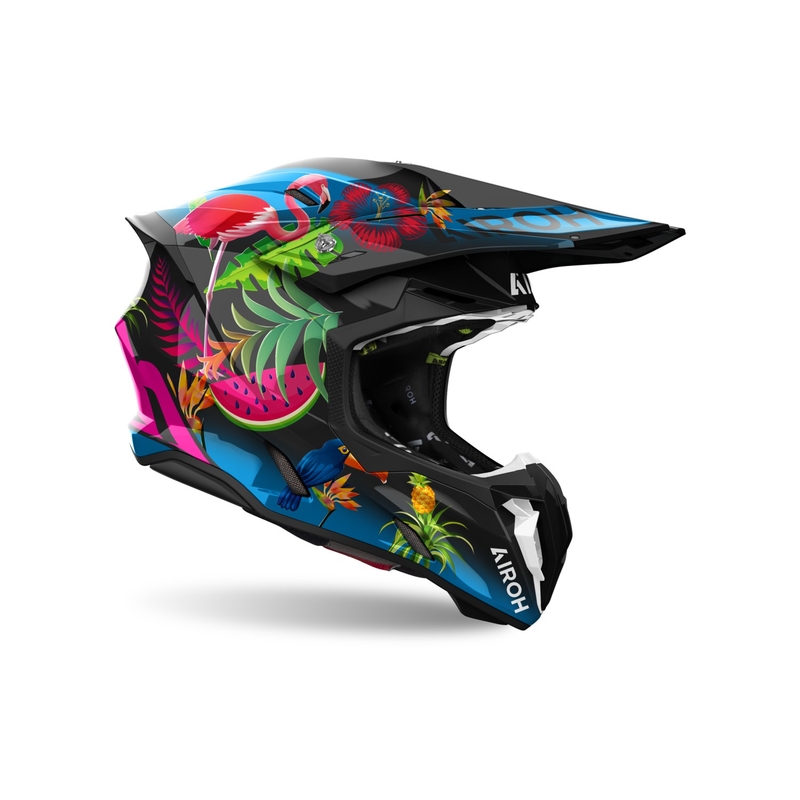 Motocross-Helm Airoh Twist 3 Amazonia glänzend
