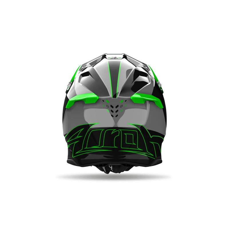 Motocross-Helm Airoh Twist 3 Shard glänzend grün