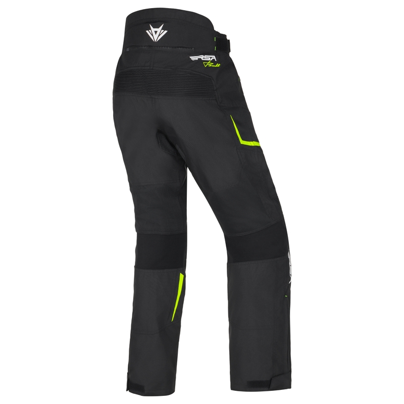 Damen RSA Bolt Schwarz-Weiß-Fluo Gelb Motorradhosen