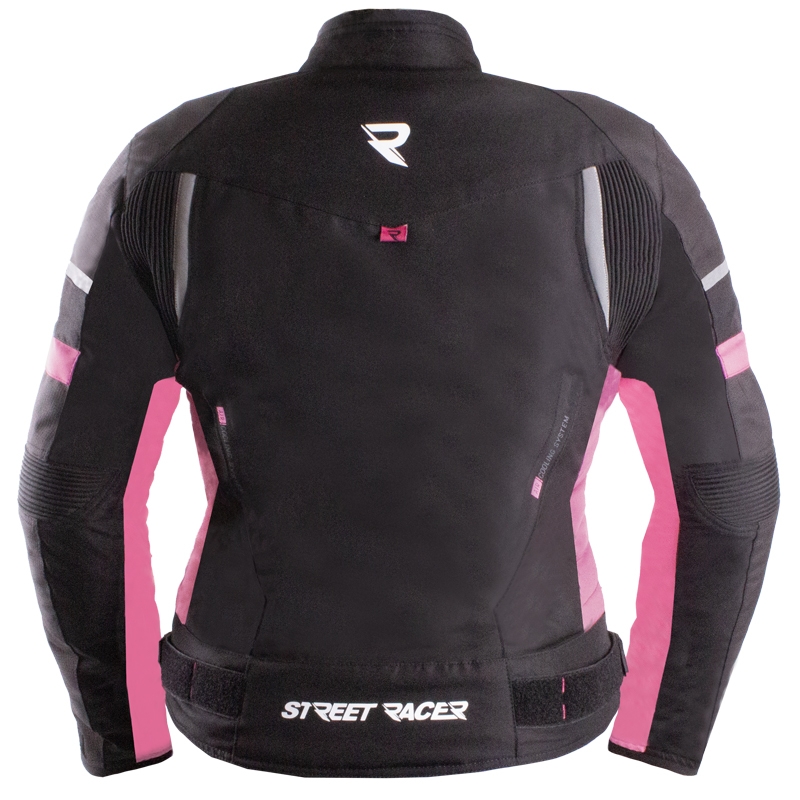 Damen Motorradjacke Street Racer Betty II Air schwarz-pink