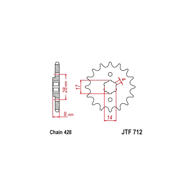 Ritzel JT 13T, 428