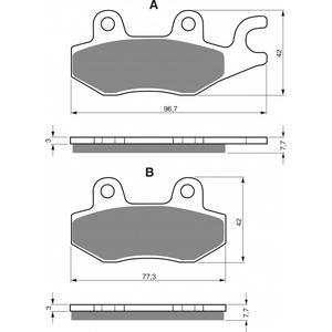 Bremsbeläge GOLDFREN 009 S33 STREET REAR