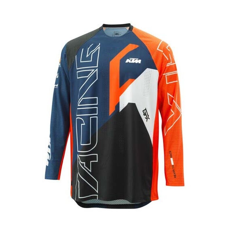 Motokrosový dres KTM Gravity-FX Replica černo-modro-oranžový Ausverkauf