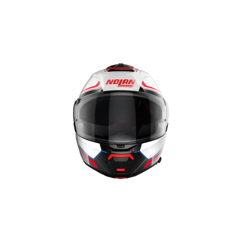 Klappbarer Motorradhelm Nolan N100-6 Surveyor N-COM 24 weiß-blau