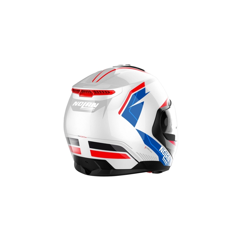Klappbarer Motorradhelm Nolan N100-6 Surveyor N-COM 24 weiß-blau
