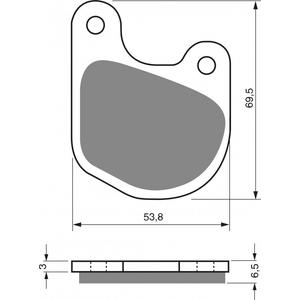 Bremsbeläge GOLDFREN 059 S3 (1 left + 1 right)