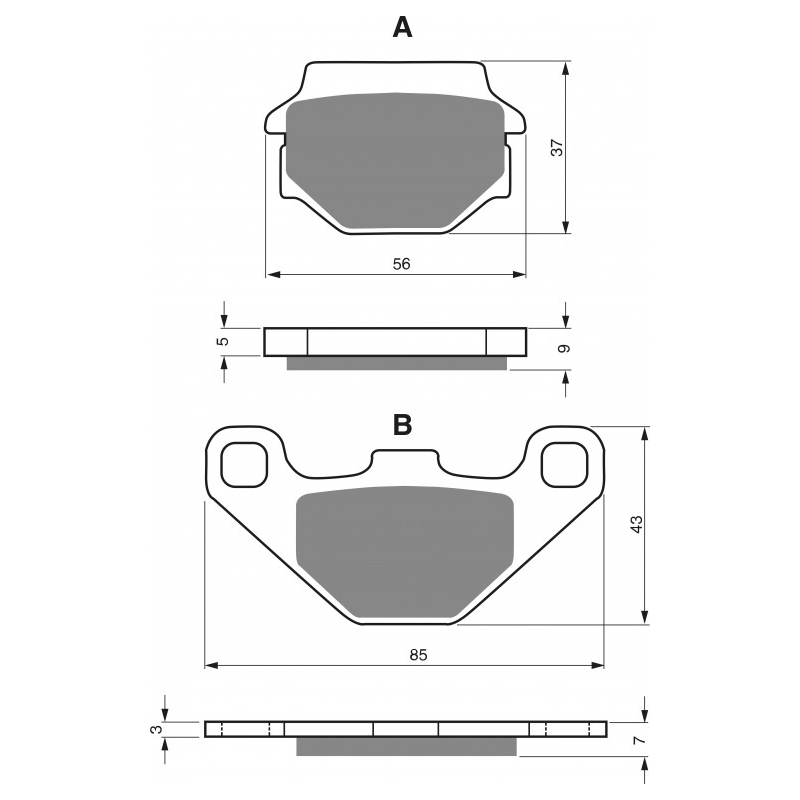 Bremsbeläge GOLDFREN AD  STREET