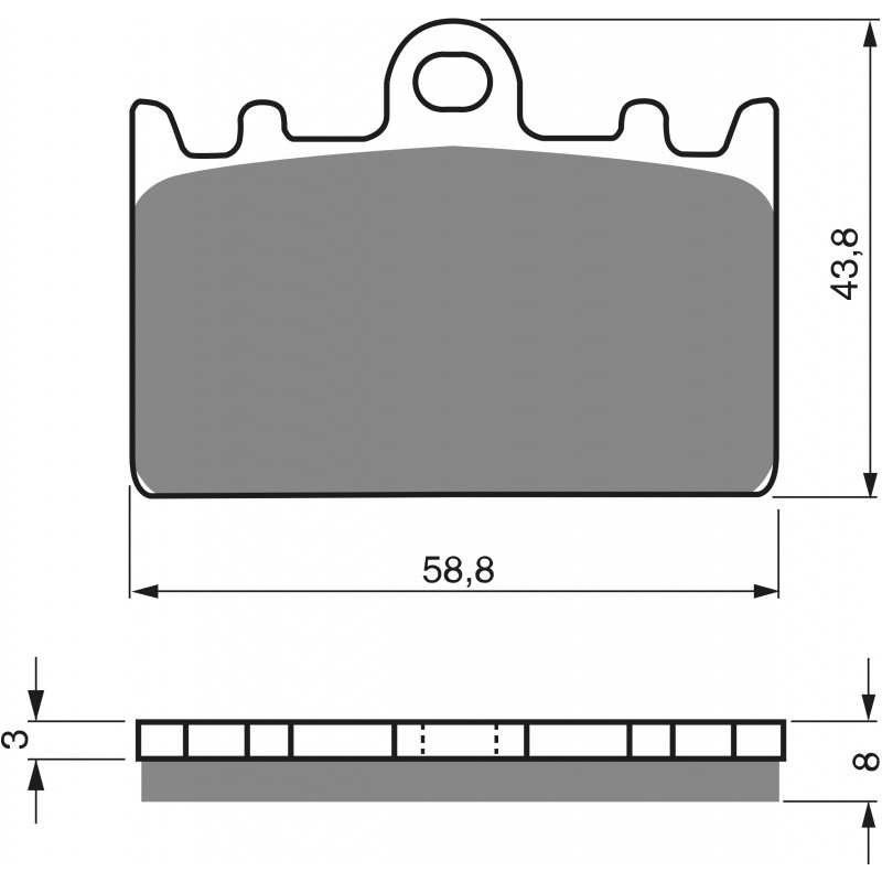 Bremsbeläge GOLDFREN S3 für SUZUKI RGV 250 1996, KAWASAKI ZXR 400 1991-2002